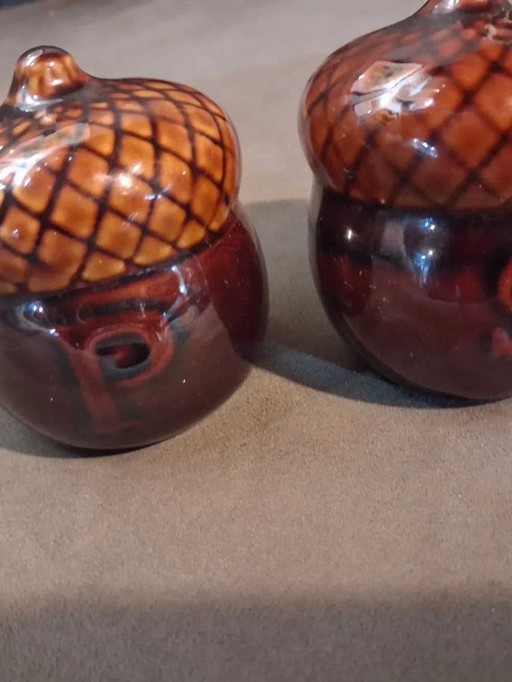 Handcrafted Brown Ceramic Salt And Pepper Shakers  - Home Accents